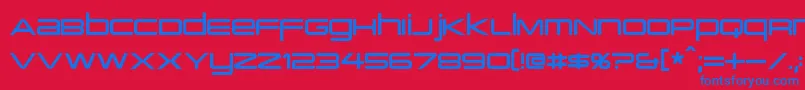 PcapTerminal Font – Blue Fonts on Red Background