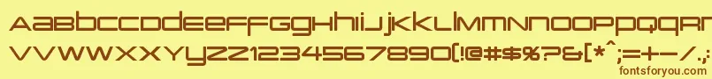 フォントPcapTerminal – 茶色の文字が黄色の背景にあります。