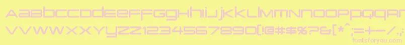 PcapTerminal-fontti – vaaleanpunaiset fontit keltaisella taustalla