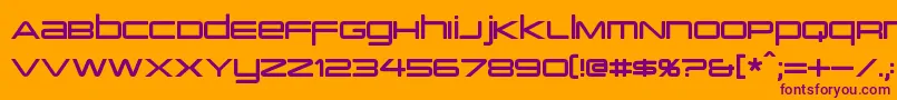 Шрифт PcapTerminal – фиолетовые шрифты на оранжевом фоне
