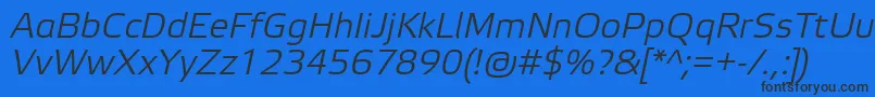 ElektraLightProItalic Font – Black Fonts on Blue Background