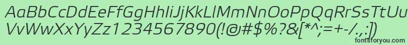 ElektraLightProItalic Font – Black Fonts on Green Background