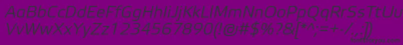 ElektraLightProItalic Font – Black Fonts on Purple Background