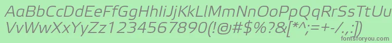 ElektraLightProItalic Font – Gray Fonts on Green Background