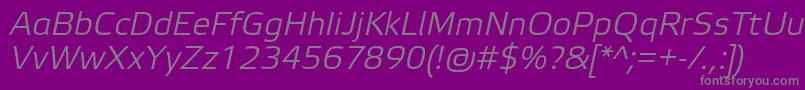 ElektraLightProItalic Font – Gray Fonts on Purple Background