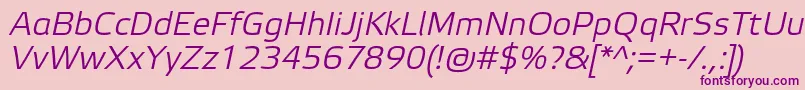 ElektraLightProItalic Font – Purple Fonts on Pink Background