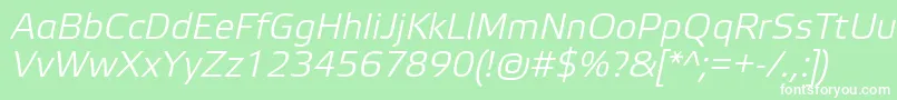 ElektraLightProItalic Font – White Fonts on Green Background