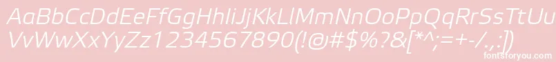 ElektraLightProItalic Font – White Fonts on Pink Background