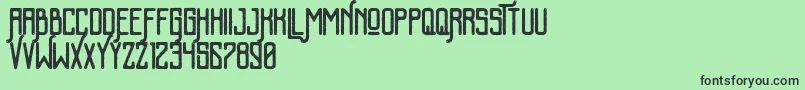 KalemunRoughFree Font – Black Fonts on Green Background