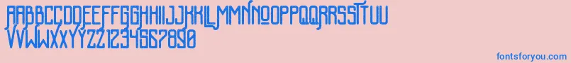 KalemunRoughFree Font – Blue Fonts on Pink Background