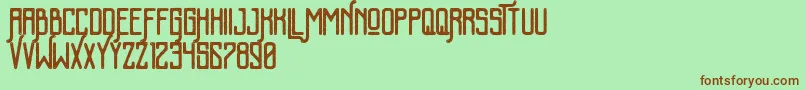 KalemunRoughFree Font – Brown Fonts on Green Background