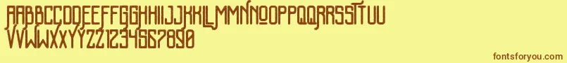 KalemunRoughFree Font – Brown Fonts on Yellow Background