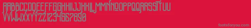 KalemunRoughFree-Schriftart – Graue Schriften auf rotem Hintergrund