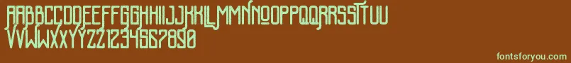 KalemunRoughFree Font – Green Fonts on Brown Background