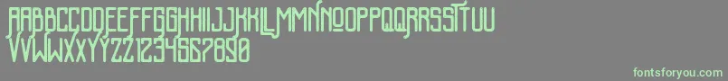Czcionka KalemunRoughFree – zielone czcionki na szarym tle