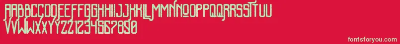 KalemunRoughFree Font – Green Fonts on Red Background