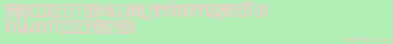 Шрифт KalemunRoughFree – розовые шрифты на зелёном фоне