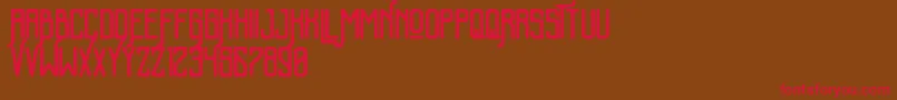KalemunRoughFree-Schriftart – Rote Schriften auf braunem Hintergrund