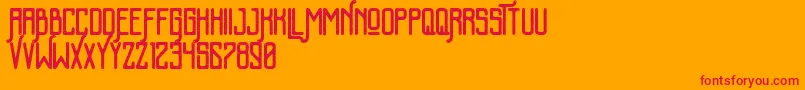 KalemunRoughFree Font – Red Fonts on Orange Background