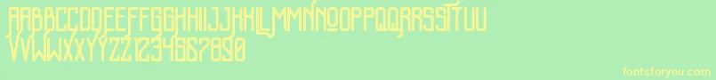 KalemunRoughFree Font – Yellow Fonts on Green Background