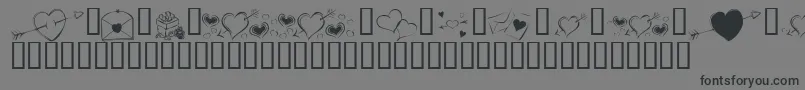 KrCuoriDivertenti7 Font – Black Fonts on Gray Background