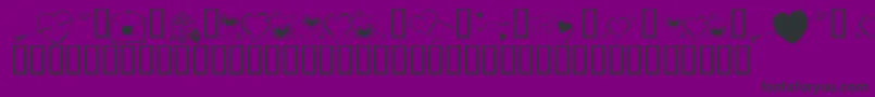 Шрифт KrCuoriDivertenti7 – чёрные шрифты на фиолетовом фоне