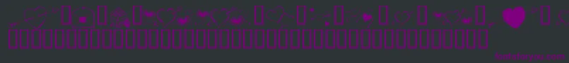 KrCuoriDivertenti7 Font – Purple Fonts on Black Background