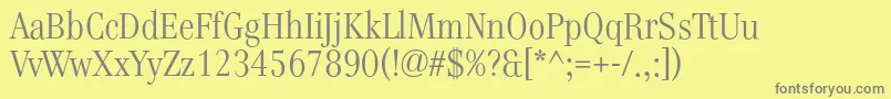 Genre Font – Gray Fonts on Yellow Background