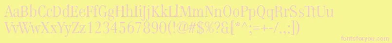 Genre Font – Pink Fonts on Yellow Background