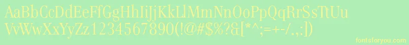 Genre Font – Yellow Fonts on Green Background