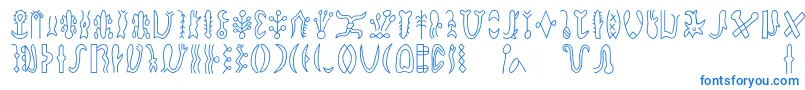 Rongorongod Font – Blue Fonts on White Background