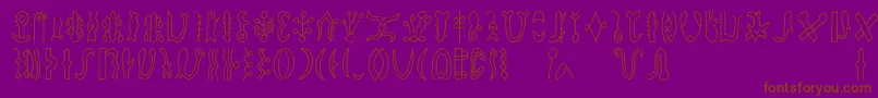 Rongorongod Font – Brown Fonts on Purple Background