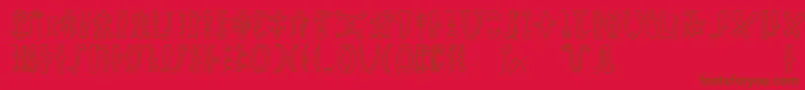 Rongorongod Font – Brown Fonts on Red Background