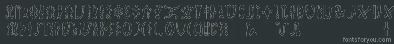 Czcionka Rongorongod – szare czcionki na czarnym tle