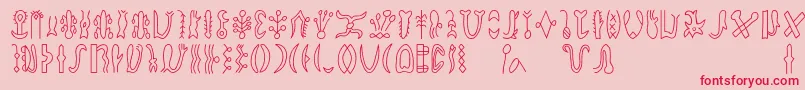 Rongorongod Font – Red Fonts on Pink Background