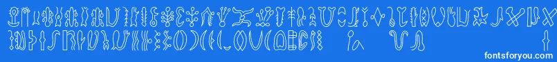Rongorongod Font – White Fonts on Blue Background