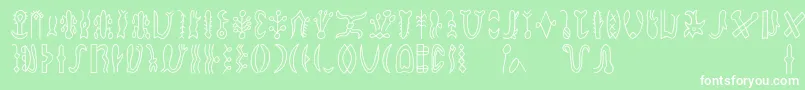 Rongorongod Font – White Fonts on Green Background