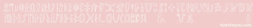 Rongorongod Font – White Fonts on Pink Background