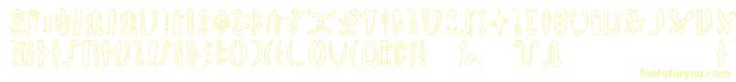 Шрифт Rongorongod – жёлтые шрифты