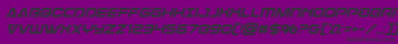 Dameroncondital-fontti – mustat fontit violetilla taustalla