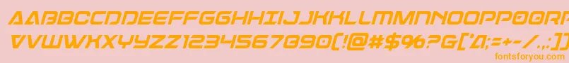 Dameroncondital Font – Orange Fonts on Pink Background
