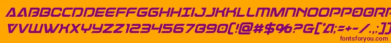 Dameroncondital Font – Purple Fonts on Orange Background