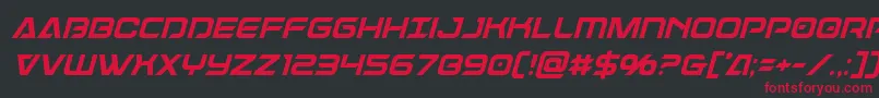 Dameroncondital Font – Red Fonts on Black Background