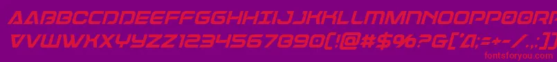 Dameroncondital Font – Red Fonts on Purple Background