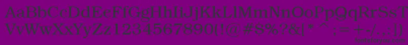 TextbookLight-Schriftart – Schwarze Schriften auf violettem Hintergrund