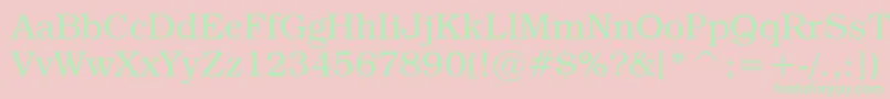 TextbookLight Font – Green Fonts on Pink Background