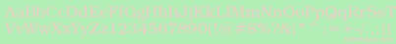 TextbookLight Font – Pink Fonts on Green Background