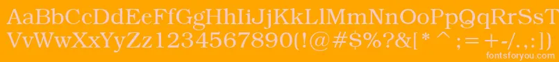 TextbookLight Font – Pink Fonts on Orange Background