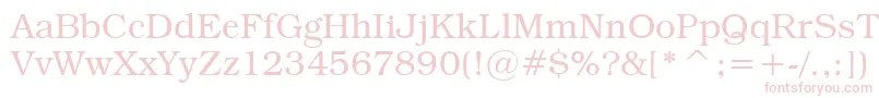 TextbookLight Font – Pink Fonts on White Background