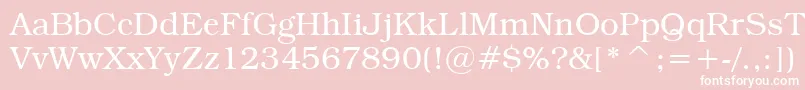 TextbookLight Font – White Fonts on Pink Background